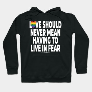 Love should never mean having to live in fear - human activist - LGBT / LGBTQI (129) Hoodie